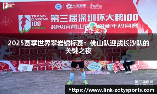 2025赛季世界攀岩锦标赛：佛山队迎战长沙队的关键之夜